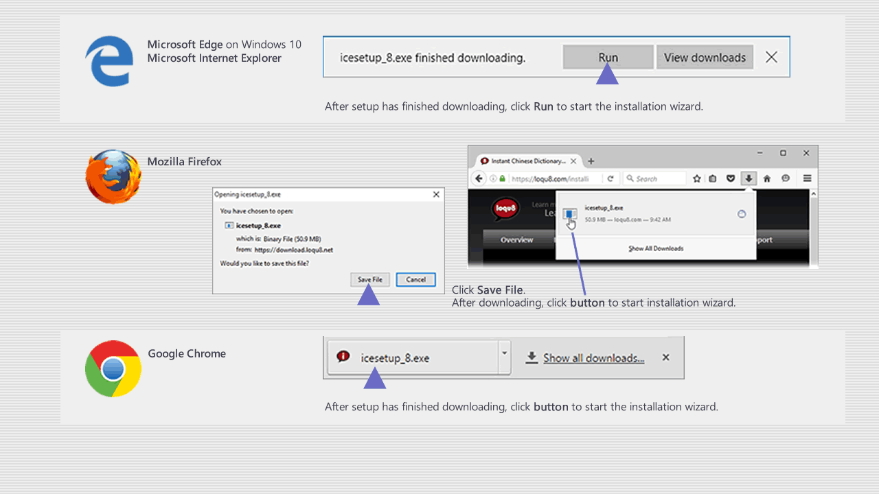 Downloading and installing Loqu8 iCE 8 - Windows PC