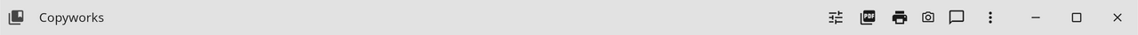The Copyworks title bar and its buttons